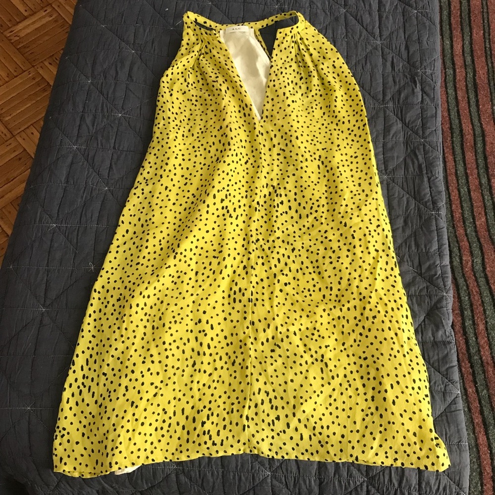 ALC adorable yellow keyhole neckline mini dress